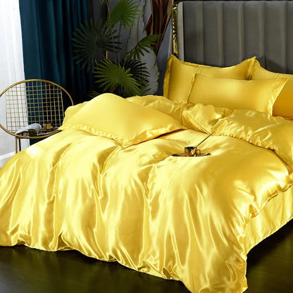 100% Pure Silk Bed Linen Set King Queen Full Twin Size