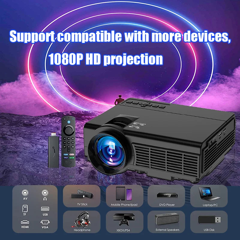 Home Theater Outdoor Movie LED Projector