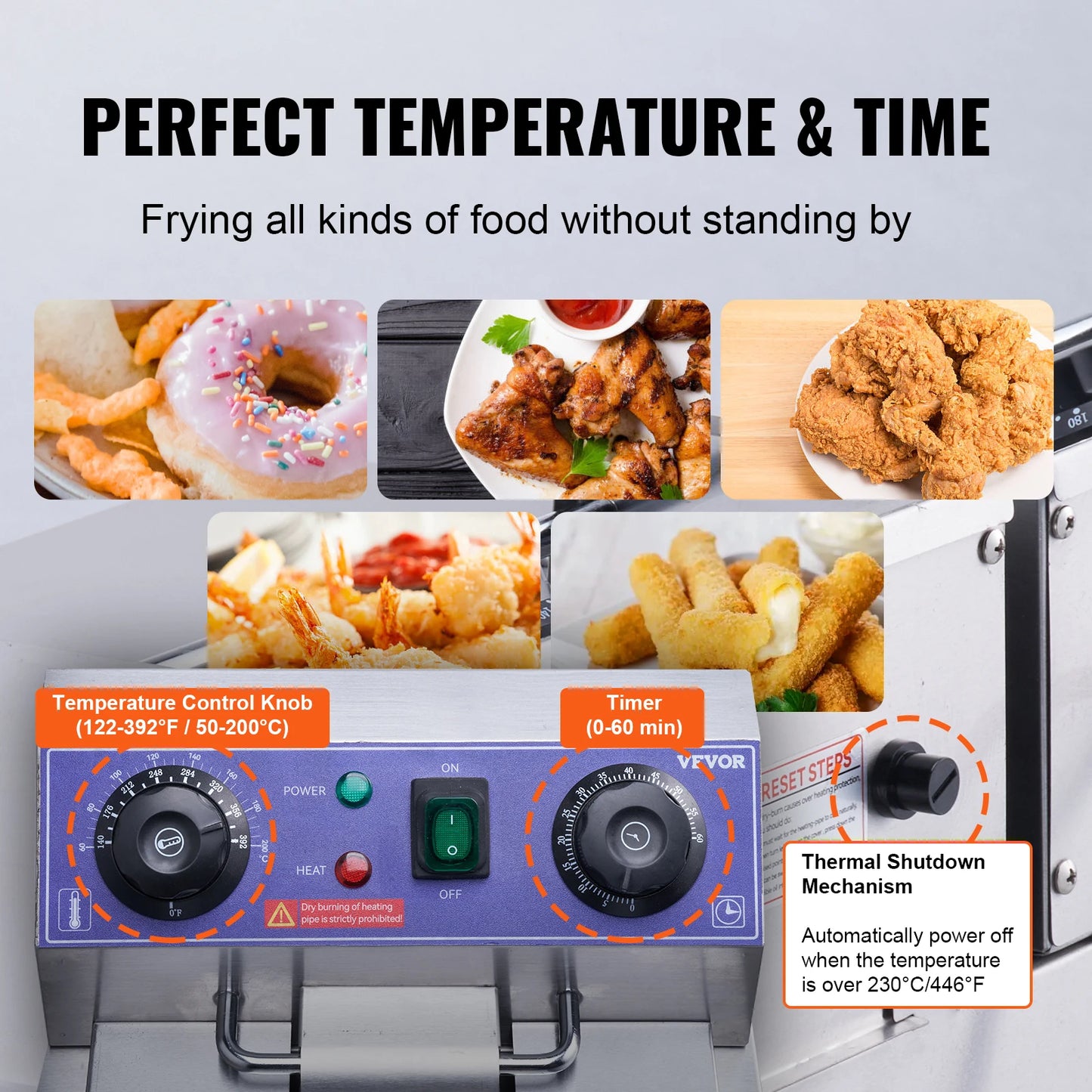 Electric Deep Fryer w/Dual Removable Tanks