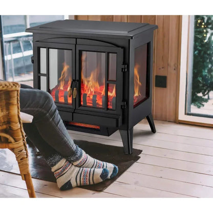 Qwqwxbeauty freestanding fireplace heater