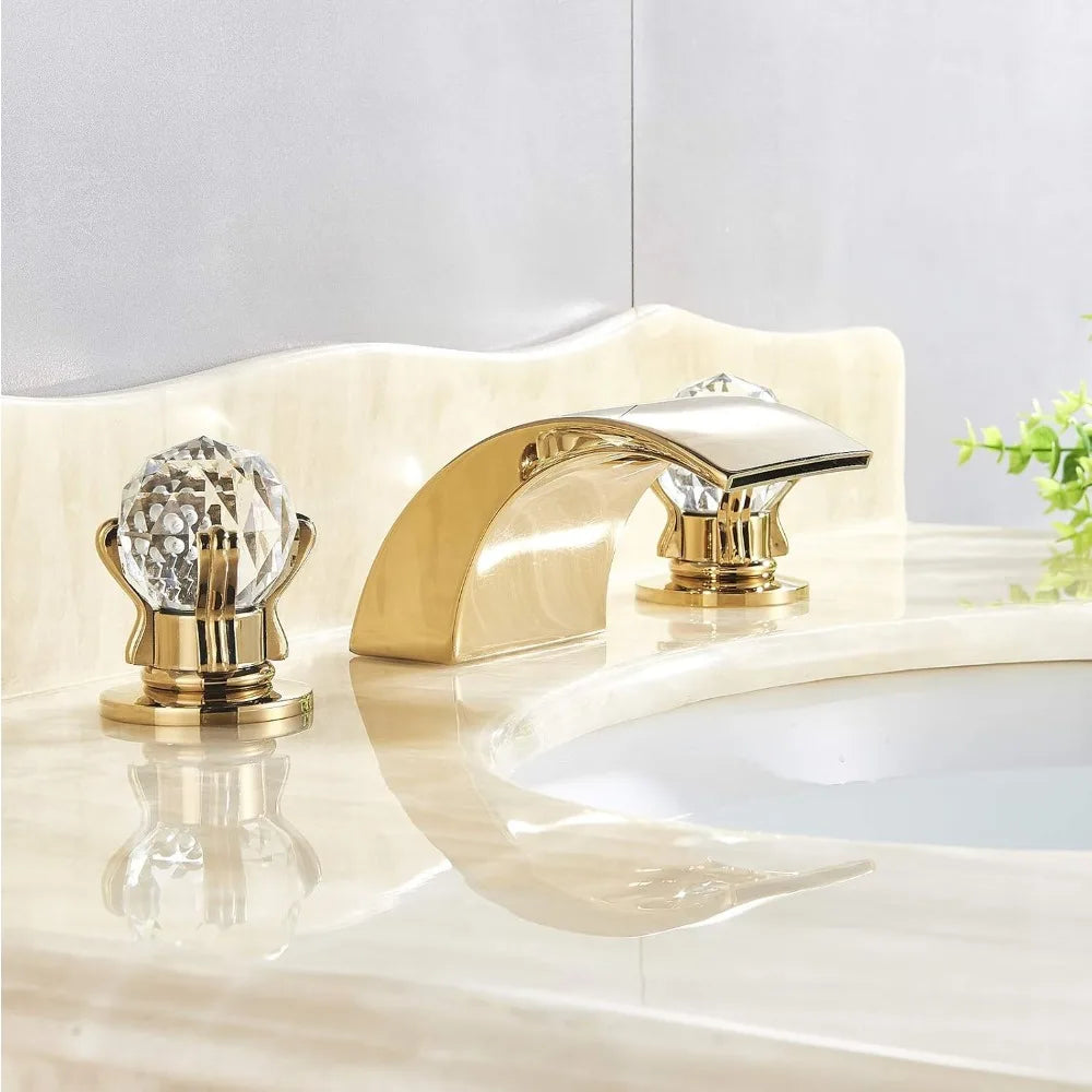 LED Widespread Bathroom Faucet