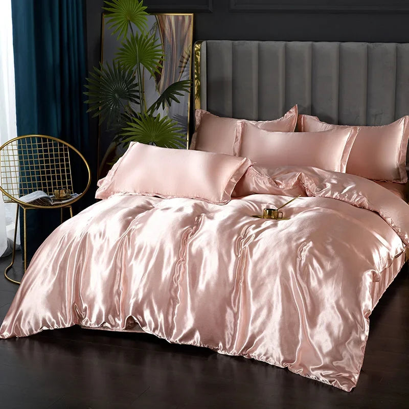 100% Pure Silk Bed Linen Set King Queen Full Twin Size