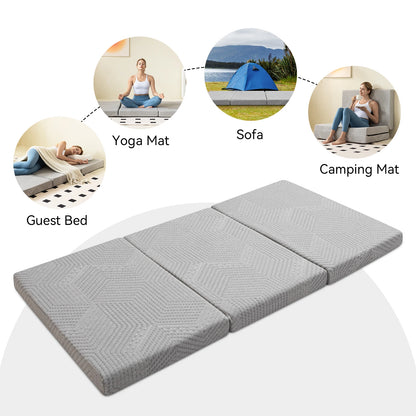 Foldable Memory Foam Mattress with Bag