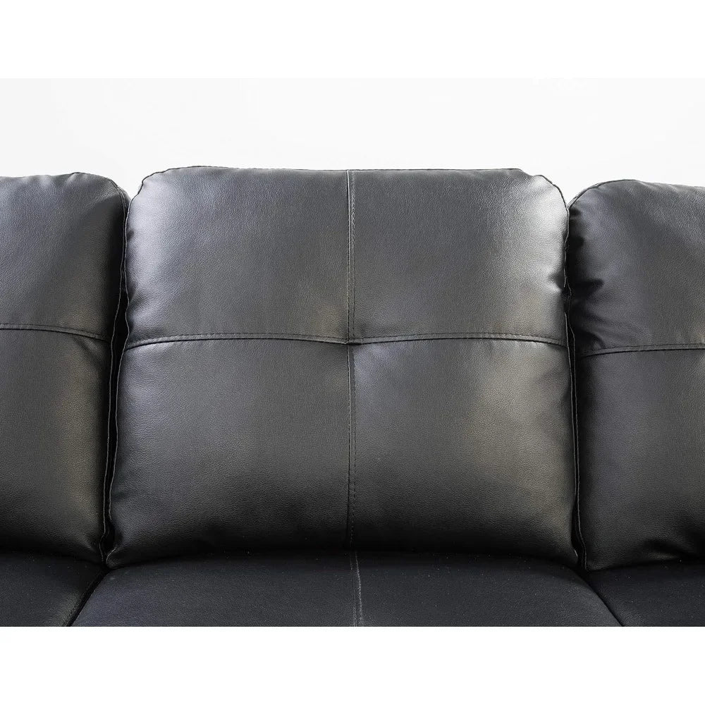 Wide Convertible Upholstered Couch