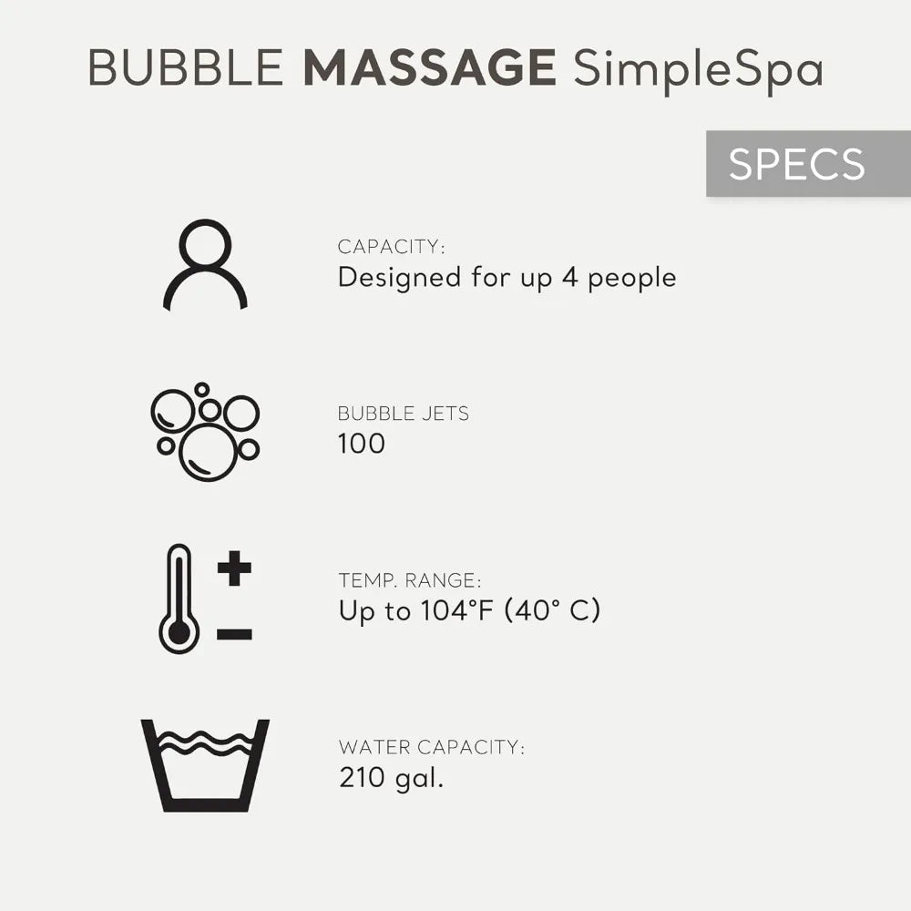 SimpleSpa Bubble Jacuzzi Spa