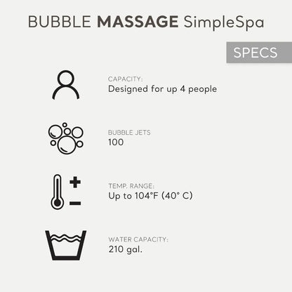 SimpleSpa Bubble Jacuzzi Spa