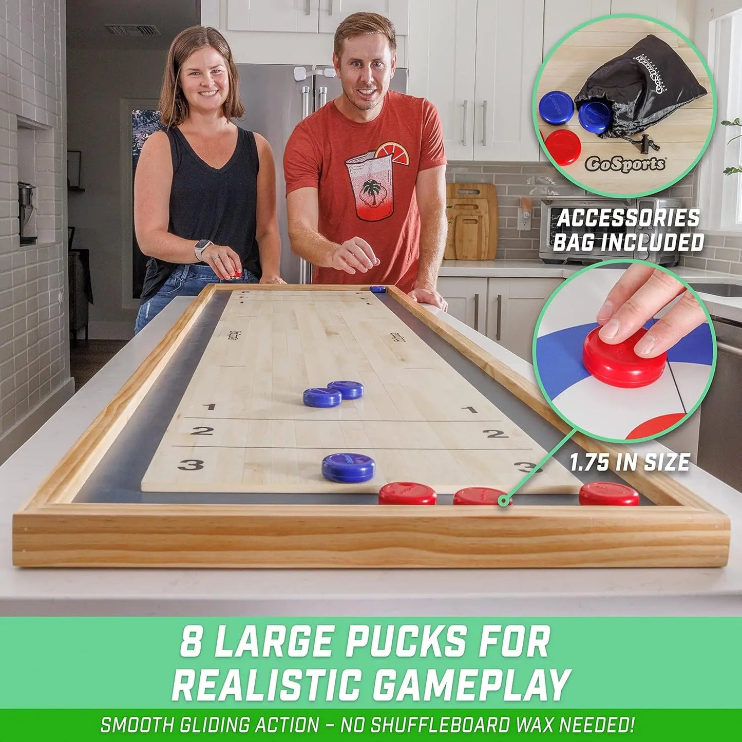 Shuffleboard and Curling 2 in 1 Board Games