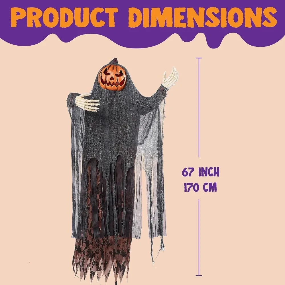 Life Size Animatronics Ghost Pumpkin Decor