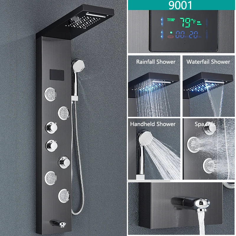 LED Rainfall Shower Panel System