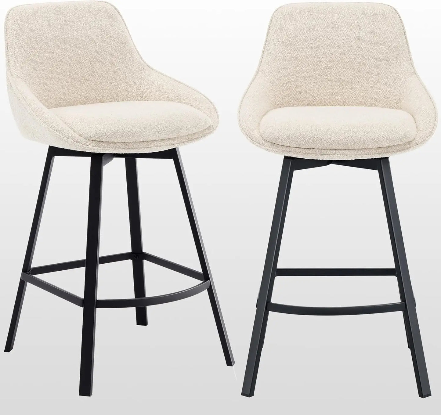 26'' Modern Counter Height Barstools with Backs