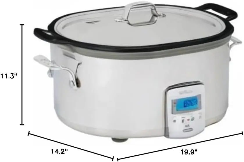 Stainless Steel Electric Slow Cooker 7 Quart