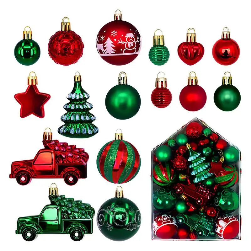 72Pcs Christmas Ornaments