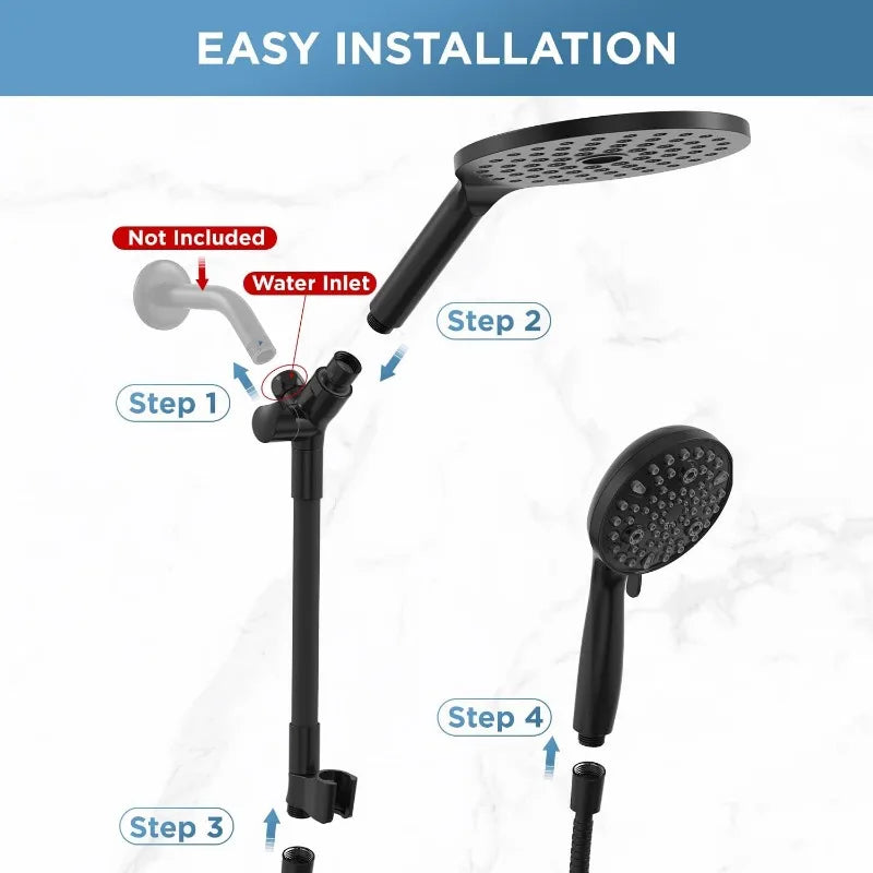 2-in-1 Rain Shower Heads System