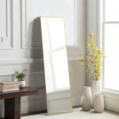 Standing Hanging or Wall-Mounted Mirrors with Stand Aluminum Alloy Frame