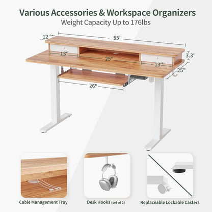 55'' Height Adjustable Standing Desk