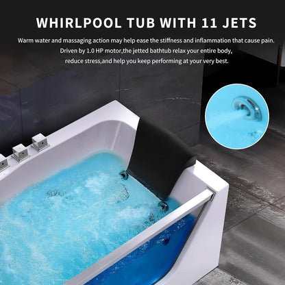 Jetted Tub with Light SPA Hydromassage with Chromatherapy