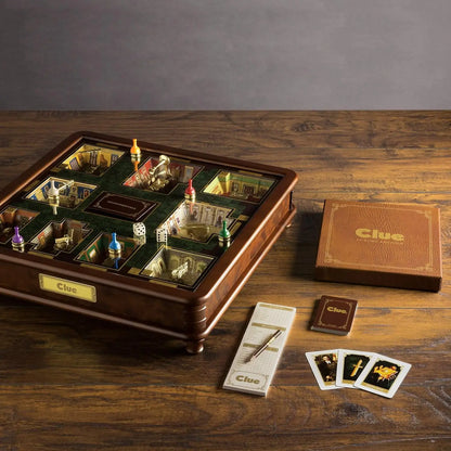 Game Company Clue Luxury Edition Board Game with Wood Cabinet