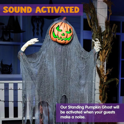 Life Size Animatronics Ghost Pumpkin Decor