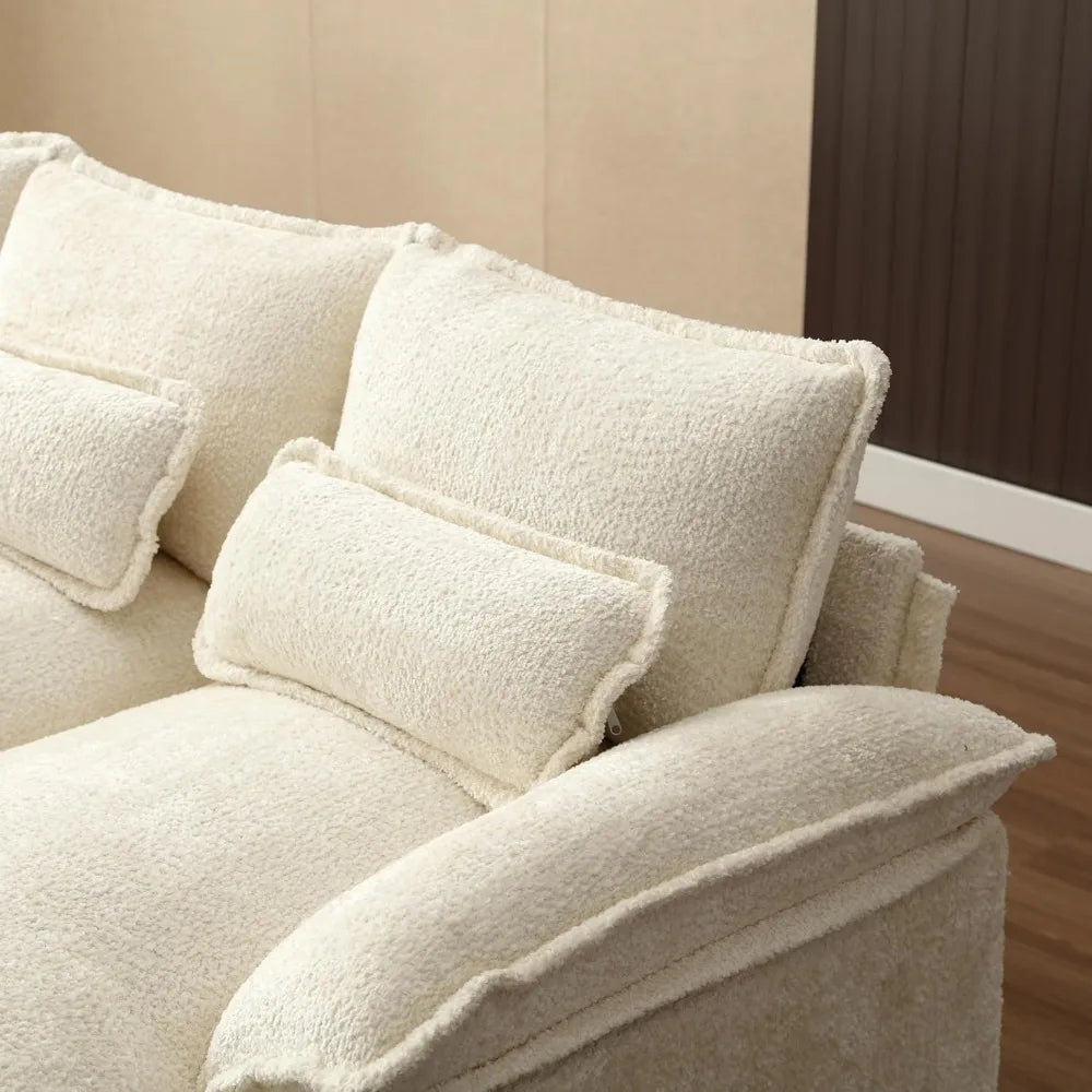 Modular Sofa Sleeper with Double Chaise & Memory Foam