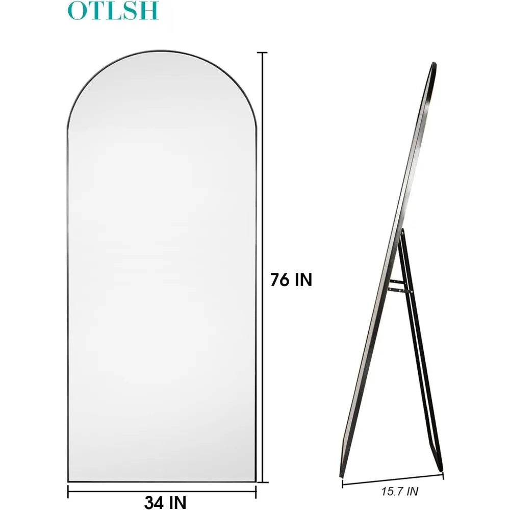 76"×34" Arched Full Length Mirror