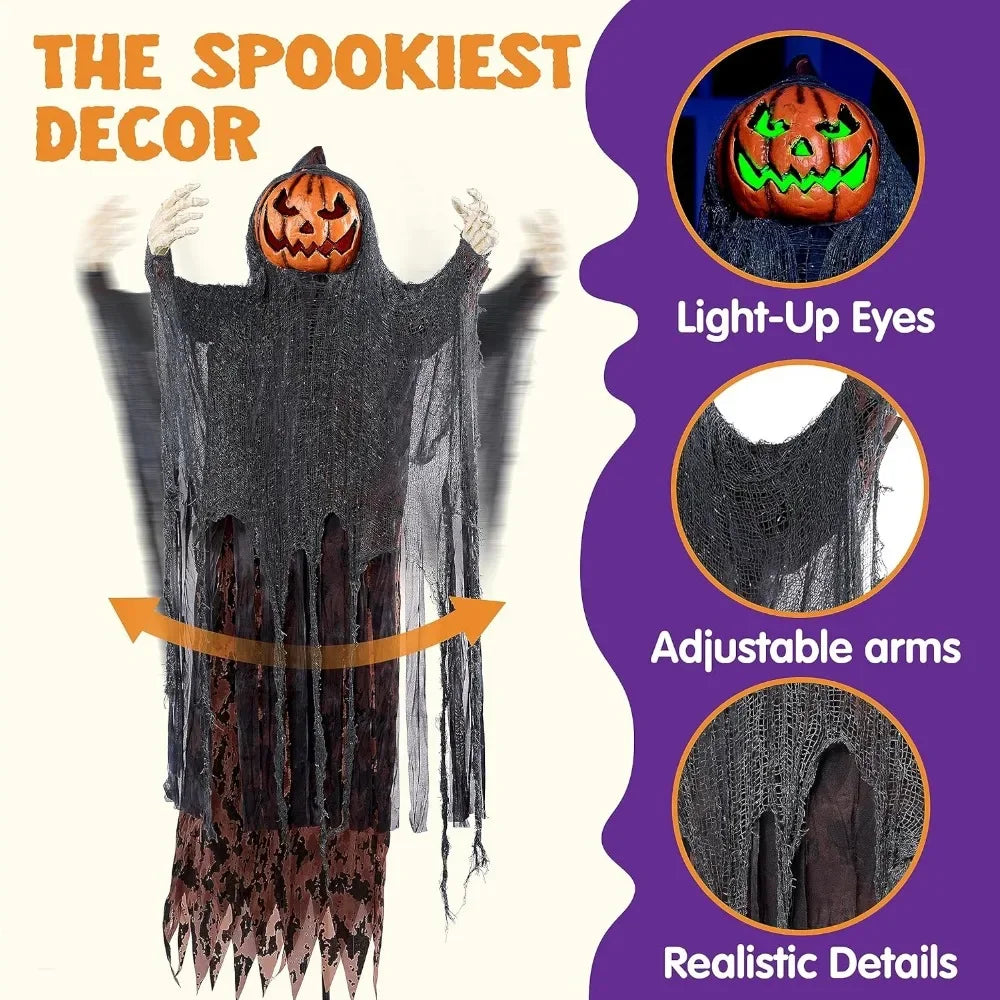 Life Size Animatronics Ghost Pumpkin Decor