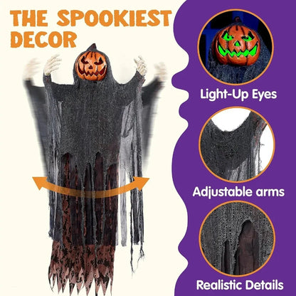 Life Size Animatronics Ghost Pumpkin Decor