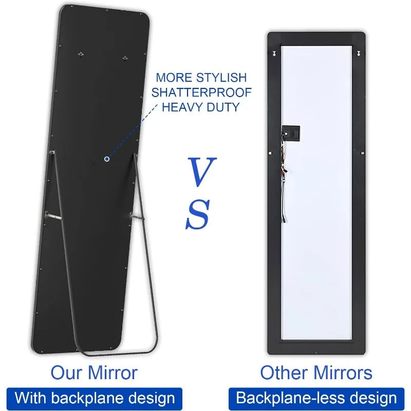 Led Full Length Mirror with Stand 63"x 20"