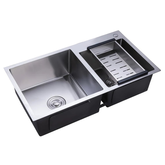 30" x17'' Drop-in Double Bowl Kitchen Sink