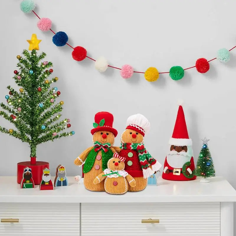 3 Pieces Christmas Gingerbread Figurine