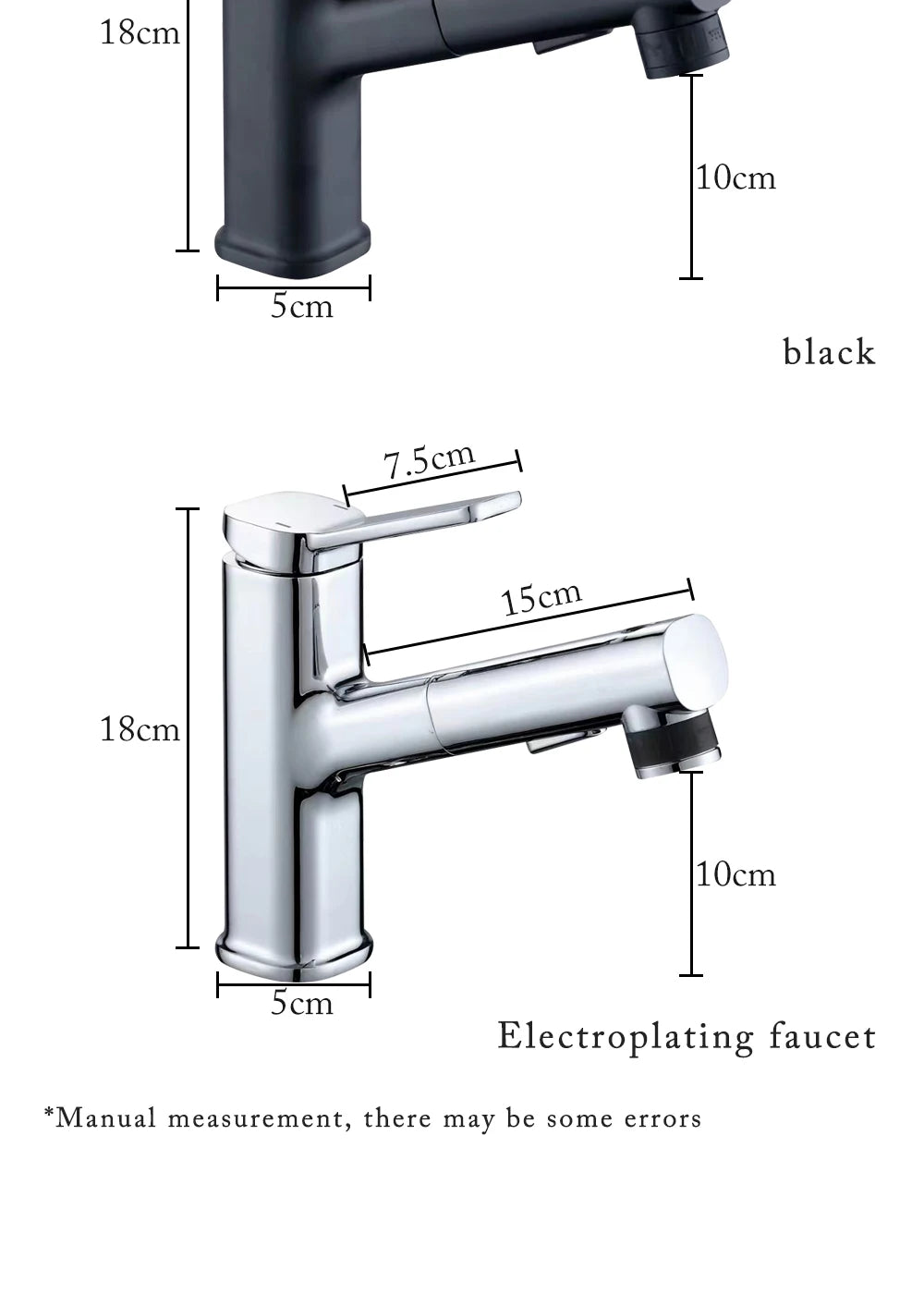 Pull Out bathroom water mixer